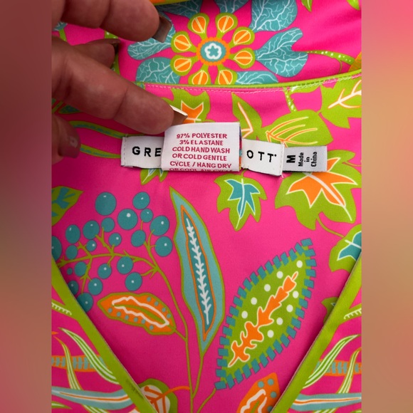 Gretchen Scott Designs Pink and Green Floral Dress - Picture 8 of 8